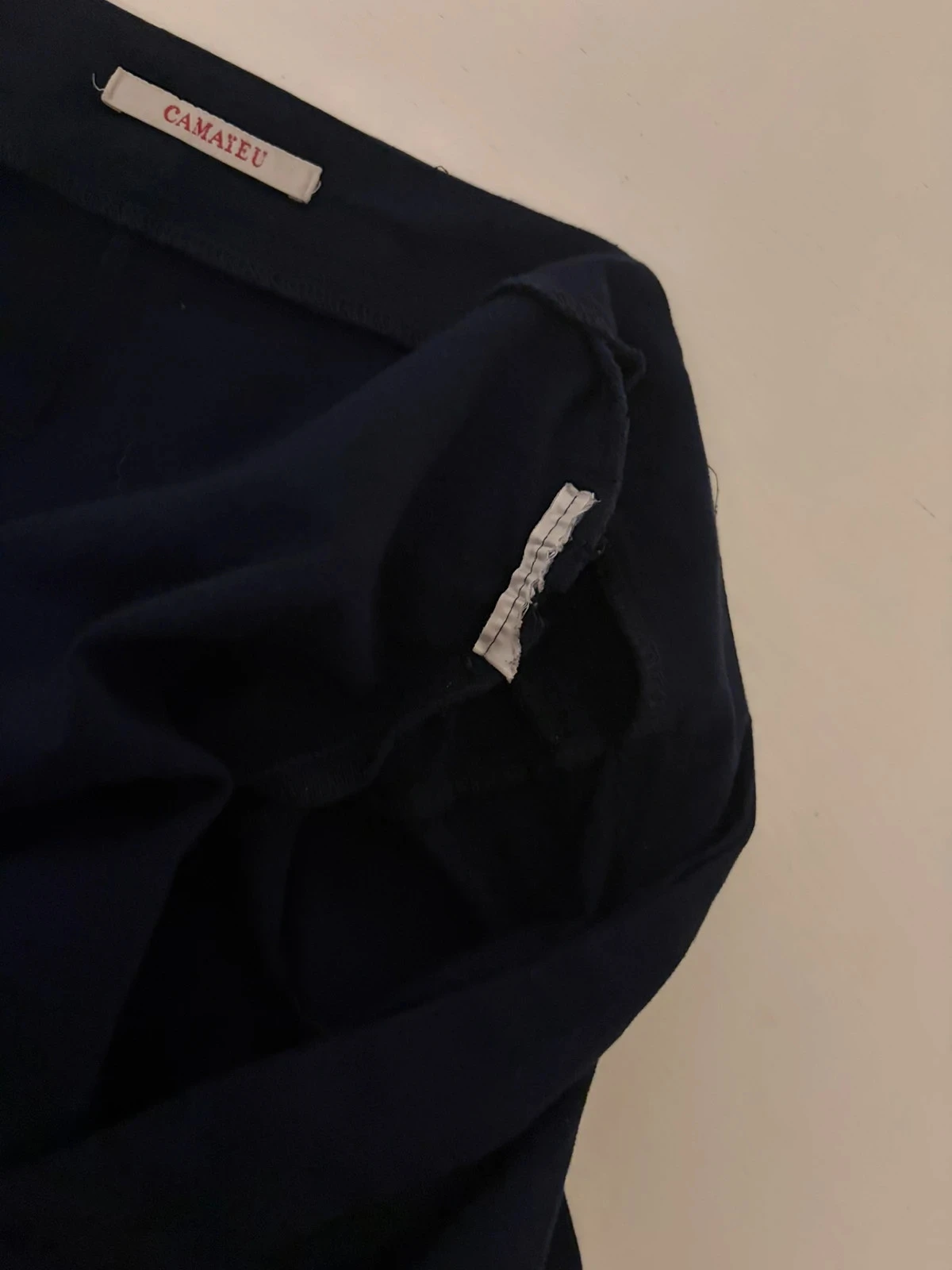 🌸 Navy blue trapeze skirt by Camaïeu – Size 36 – photo 10